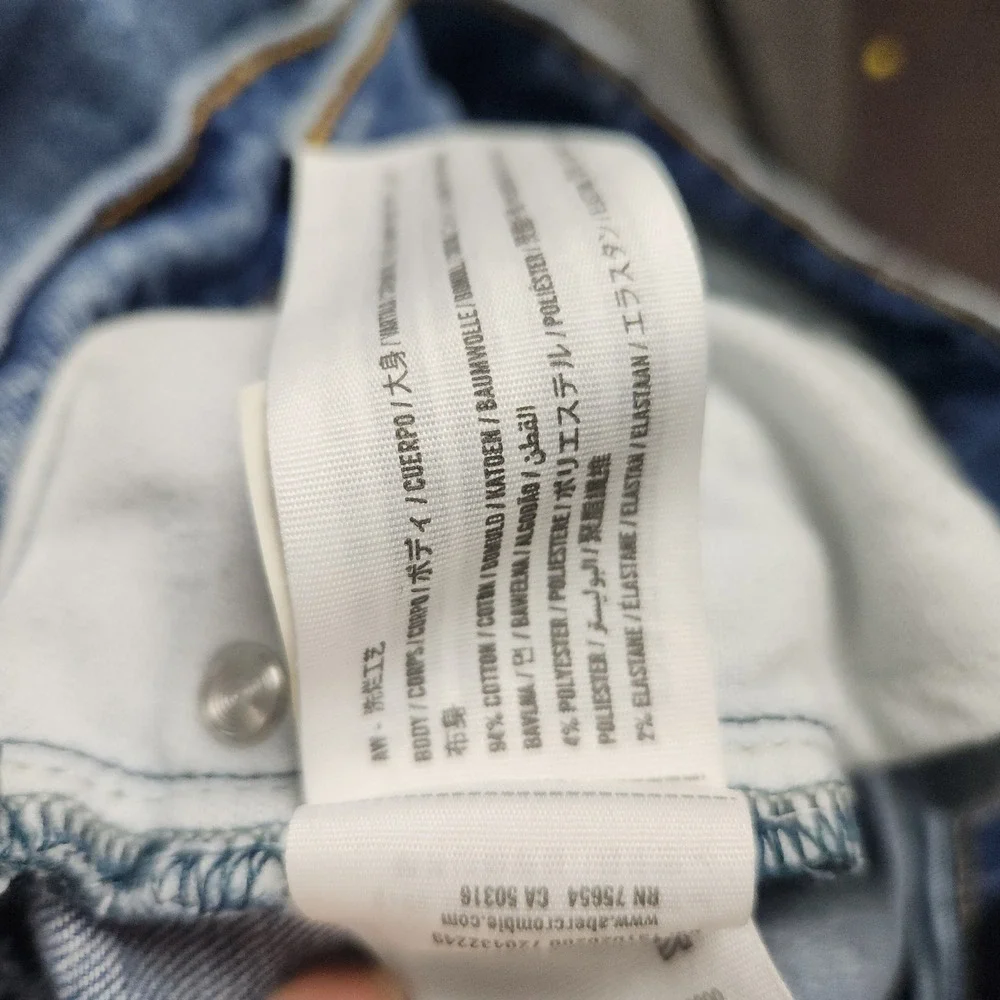 Abercrombie & Fitch Athletic Skinny Jeans Mens 28x30 Light Wash Mid Rise Stretch - Picture 9 of 11